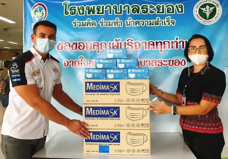 แซนดี้สั่งผลิตหน้ากากอนามัย 3,000 ชิ้น เพื่อมอบให้บุคลากรทางการแพทย์ จ.ระยอง