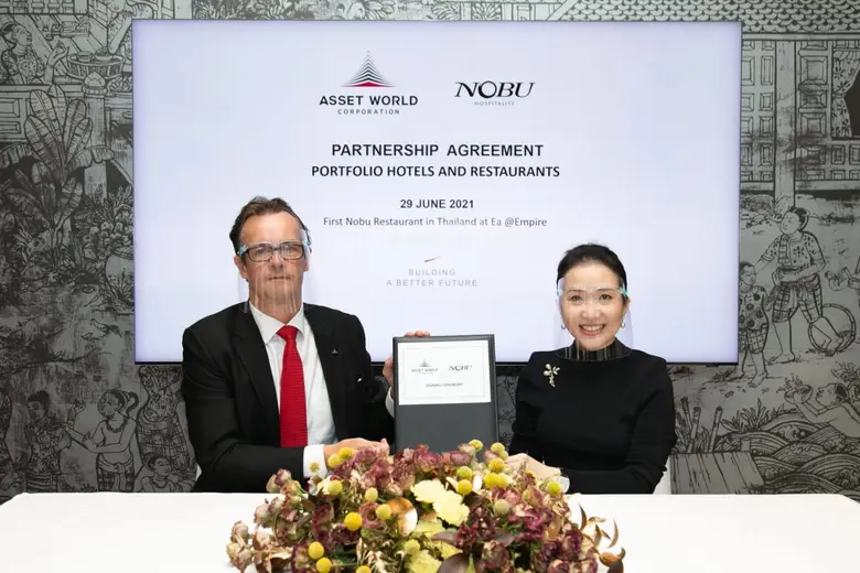 แอสเสท เวิรด์ คอร์ปอเรชั่น จับมือ Nobu Hospitality เปิดตัวร้านอาหารสุดหรูบน Rooftop อาคารเอ็มไพร์ ทาวเวอร์