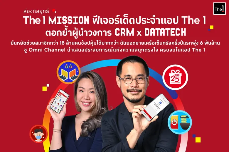 ส่องกลยุทธ์ The 1 Mission ฟีเจอร์เด็ดประจำแอป The 1 ตอกย้ำผู้นำวงการ CRM X DataTech ดันยอดขายเครือเซ็นทรัลครึ่งปีแรกพุ่ง 6 พันล้าน
