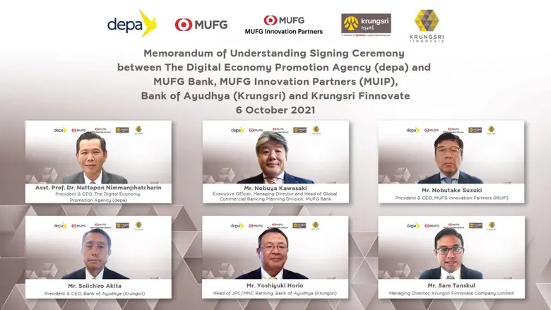 Krungsri and MUFG partner with the Digital Economy Promotion Agency (depa), to encourage Thai startups to grow globally