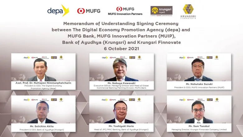 Krungsri and MUFG partner with the Digital Economy Promotion Agency (depa), to encourage Thai startups to grow globally