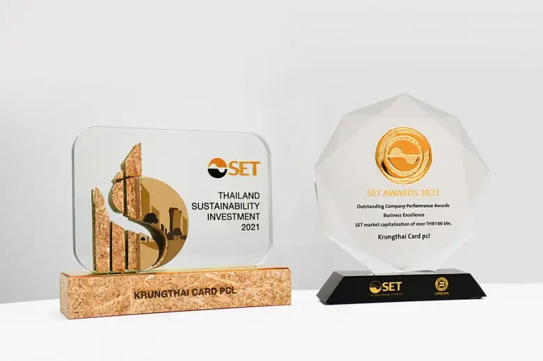 เคทีซีภูมิใจรับ 2 โล่เกียรติคุณจาก SET Awards 2021