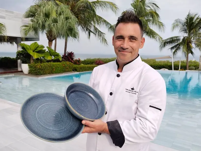 The Resort Villa, a Luxury Six-Star International Resort in Rayong, Thailand, selects local Thai artist for its in-house signature tableware