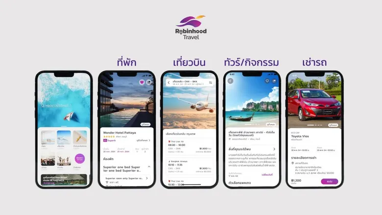 Homegrown "Robinhood" app to continue social enterprise model with zero-commission "Robinhood Travel" platform launch to help Thai travel operators bring back happiness to the new normal