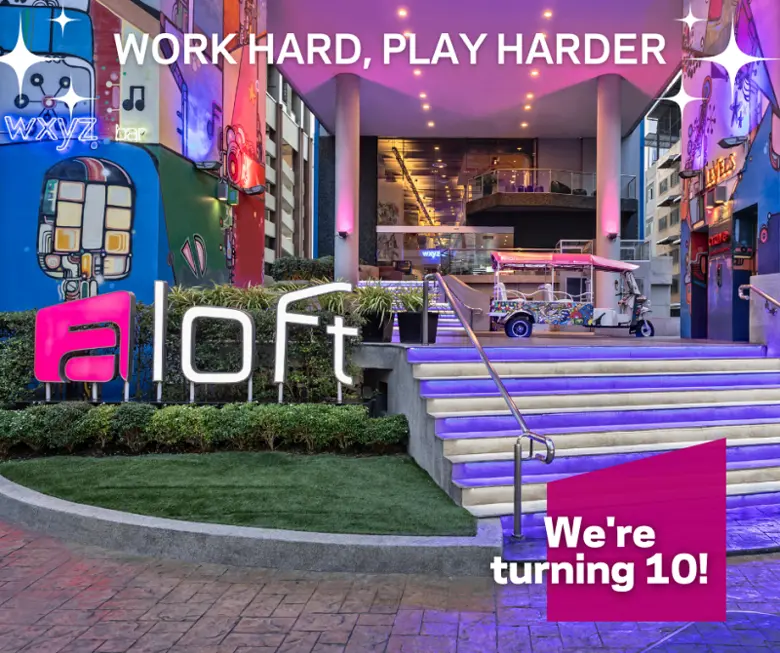 อลอฟท์ กรุงเทพ ชวนฉลองครบรอบ 10 ปี เปิดตัวโปรโมชั่นห้องพักพิเศษมอบคะแนนแมริออทบอนวอย 10,000 คะแนนพร้อมรับสิทธิพิเศษอื่นอีกมากมาย