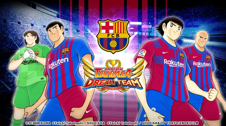"Captain Tsubasa: Dream Team" Worldwide 4th Anniversary! Official FC BARCELONA Uniforms Debut In-Game!