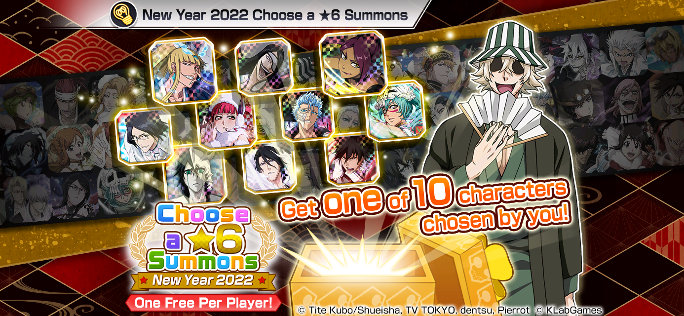 "Bleach: Brave Souls" Celebrates Novel Spirits Are Forever With You (SAFWY) Collaboration and Start of New Year's Campaign! 2022 Winners in Brave Souls New Year Giveaway!