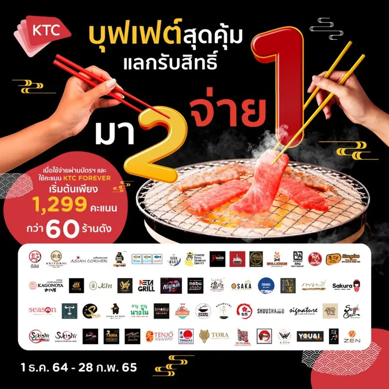 Buffet lovers rejoice! KTC treats cardmembers to a 2-for-1 promo at participating buffet restaurants