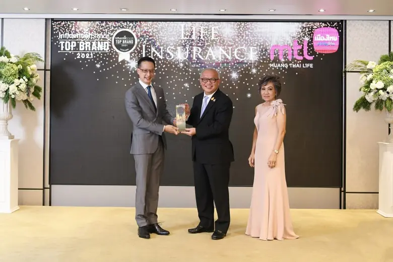 เมืองไทยประกันชีวิต รับรางวัล "TOP INFLUENTIAL BRANDS 2021"  แบรนด์ที่ทรงอิทธิพลต่อผู้บริโภคมากที่สุด