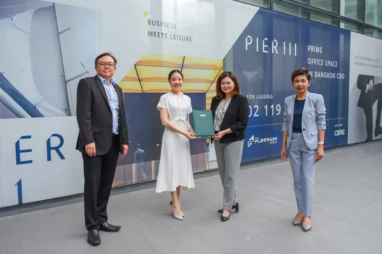 แพลทินัม กรุ๊ป จับมือ ซีบีอาร์อี เดินหน้าโครงการออฟฟิศบิวดิ้ง "Pier 111" (เพียร์ วันวันวัน) ที่สุดแห่งทำเลศักยภาพย่านศูนย์กลางทางธุรกิจใจกลางกรุงเทพฯ