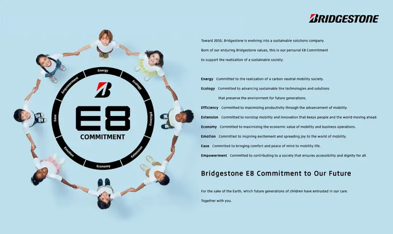 Bridgestone Announces "Bridgestone E8 Commitment" toward 2030