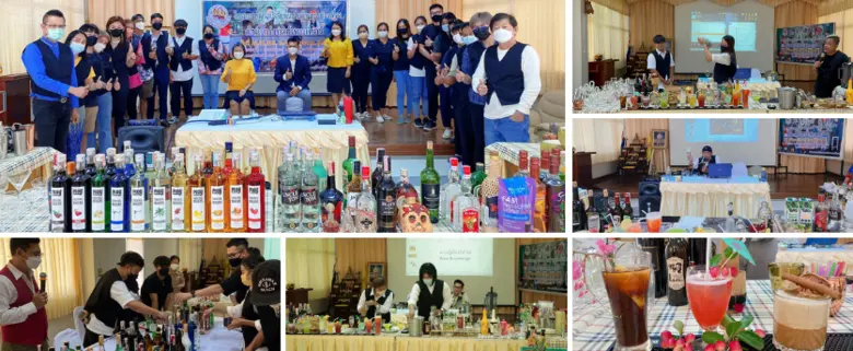 สำนักงานพัฒนาฝีมือแรงงานชัยนาทร่วมกับสภาอุตสาหกรรมท่องเที่ยวแห่งประเทศไทย จัดฝึกอบรม "บาร์เทนเดอร์"