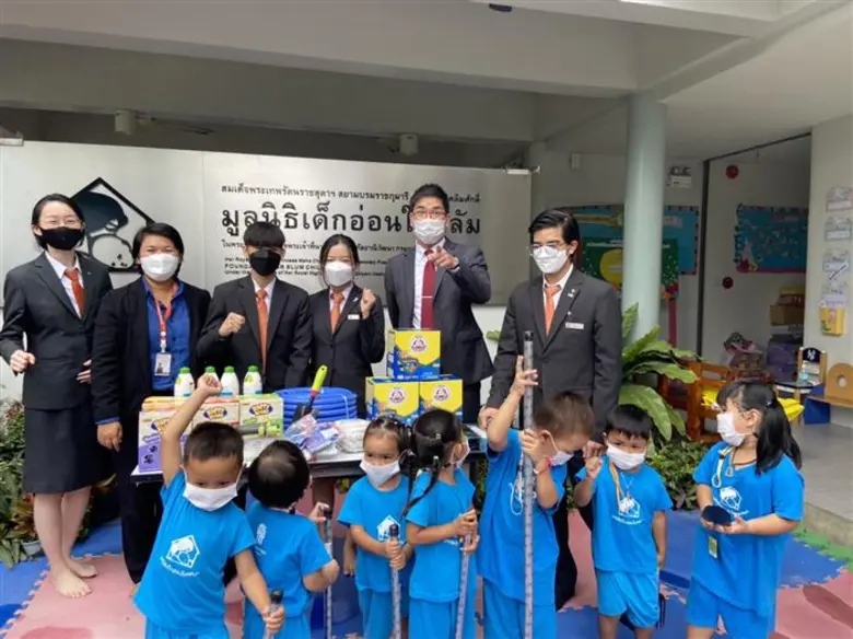 วิทยาลัยดุสิตธานี "ส่งต่อความสุขให้กับน้อง ๆ มูลนิธิเด็กอ่อนในสลัม"