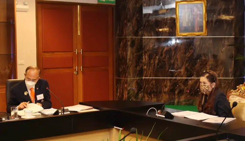 ศาสตราจารย์ ดร.สมเด็จเจ้าฟ้าฯ กรมพระศรีสวางควัฒน วรขัตติยราชนารี   ทรงเป็นประธานการประชุมกรรมการบริหารสถาบันวิจัยจุฬาภรณ์ ครั้งที่ 2/2565