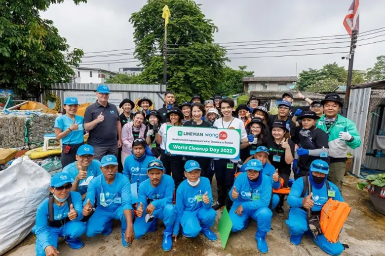 LINE MAN Wongnai นำทีมพนักงาน-ไรเดอร์คืนความสะอาดสู่ลำคลอง ร่วมป้องกันน้ำท่วมเนื่องในวัน Clean Up The World Day