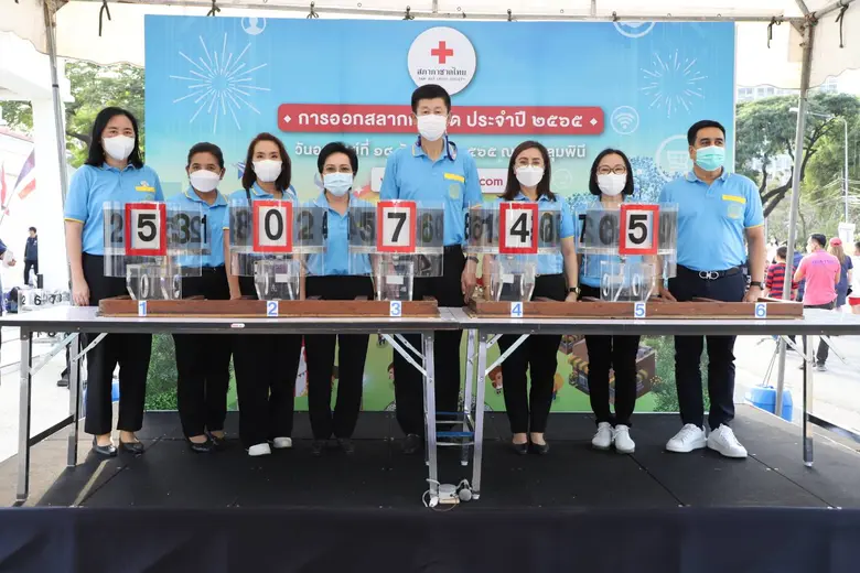 ผลการออกรางวัลสลากกาชาดไทย "บัตรแรงงานเชิญรับโชค" กระทรวงแรงงาน ประจำปี 2565