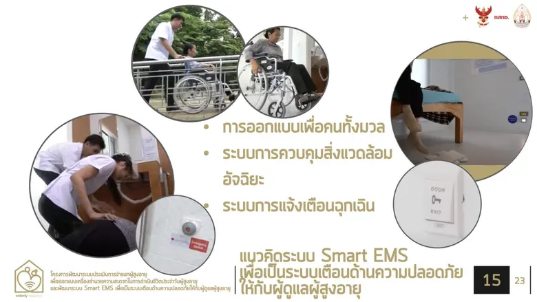 กทปส. หนุนงบ "พัฒนาระบบประเมินการจำแนกผู้สูงอายุและพัฒนาระบบ Smart EMS" เพื่อออกแบบเครื่องอำนวยความสะดวก และสร้างระบบเตือนความปลอดภัยสำหรับผู้สูงอายุ