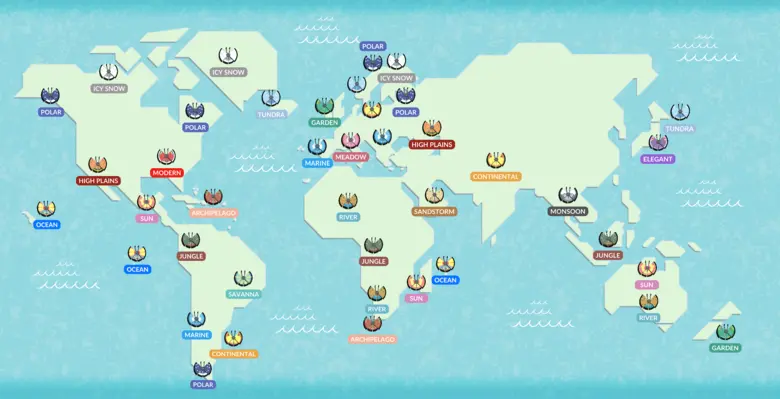 โคฟูคิมูชิ, โคฟูไร และวิวิญองปรากฏตัวใน Pokemon GO!