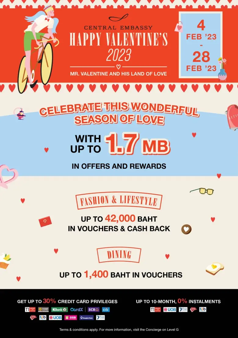 เซ็นทรัล เอ็มบาสซี มอบโปรโมชั่นความสุขสุดฟิน ฉลองเทศกาลแห่งรัก "HAPPY VALENTINE'S 2023: MR. VALENTINE AND HIS LAND OF LOVE" ตั้งแต่วันที่ 4 - 28 ก.พ. 66