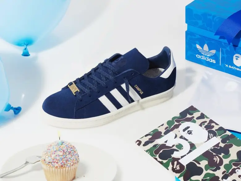 adidas Originals แท็กทีม BAPE(R) เผยโฉม CAMPUS 80s สุดพิเศษ เฉลิมฉลองครบรอบ 20 ปีแห่งการร่วมกันขับเคลื่อนวงการสตรีทแฟชั่น