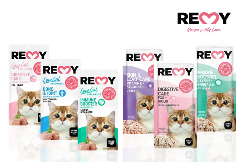 ใหม่!!! "เรมี่(Remy)" อาหารแมวเพื่อสุขภาพดี เหมือนมี "คุณหมอ" คอยป้อนและดูแลอยู่ที่บ้าน