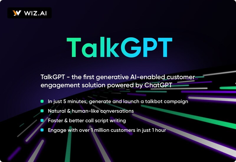 WIZ.AI launches TalkGPT, ASEAN's first ChatGPT-powered customer engagement solution for business