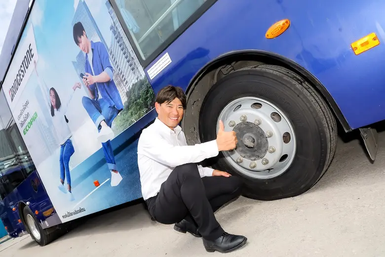 Bridgestone Provides Tires for Thai Smile Bus's Electric Buses Enhancing a Sustainable Electric Vehicle Society in Thailand
