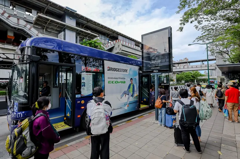 Bridgestone Provides Tires for Thai Smile Bus's Electric Buses Enhancing a Sustainable Electric Vehicle Society in Thailand