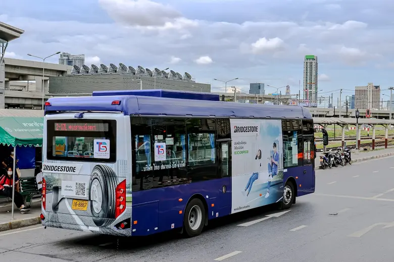Bridgestone Provides Tires for Thai Smile Bus's Electric Buses Enhancing a Sustainable Electric Vehicle Society in Thailand