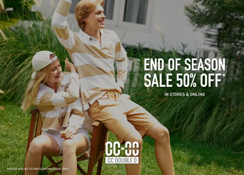CC DOUBLE O ชวนช้อปโปรโมชั่น "END OF SEASON SALE" กับส่วนลด 50% ตั้งแต่วันนี้ - 20 กรกฎาคม 2566