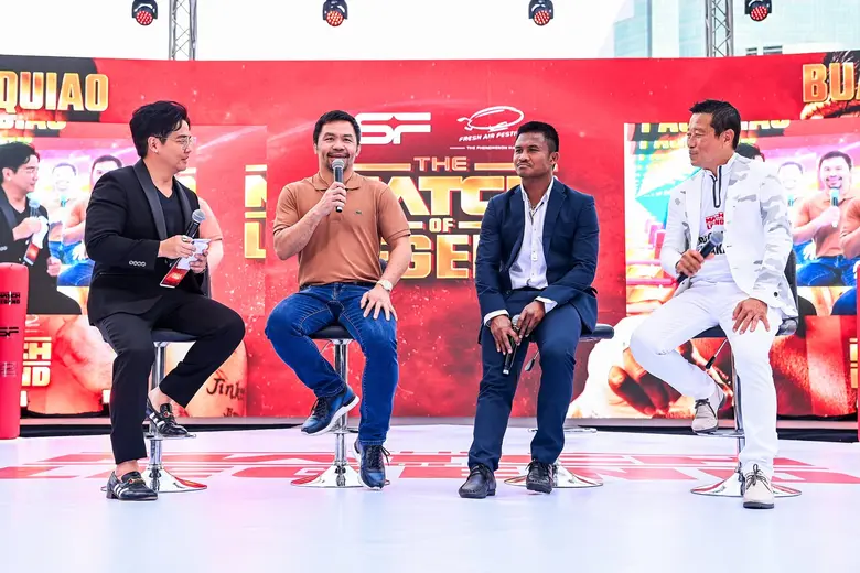 เฟรชแอร์ เฟสติวัล เตรียมระเบิดโคตรมวย "THE MATCH OF LEGEND" การปะทะของ 2 ตำนานนักชกระดับโลกแมนนี่ ปาเกียว - บัวขาว บัญชาเมฆ