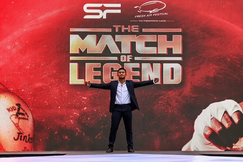 เฟรชแอร์ เฟสติวัล เตรียมระเบิดโคตรมวย "THE MATCH OF LEGEND" การปะทะของ 2 ตำนานนักชกระดับโลกแมนนี่ ปาเกียว - บัวขาว บัญชาเมฆ