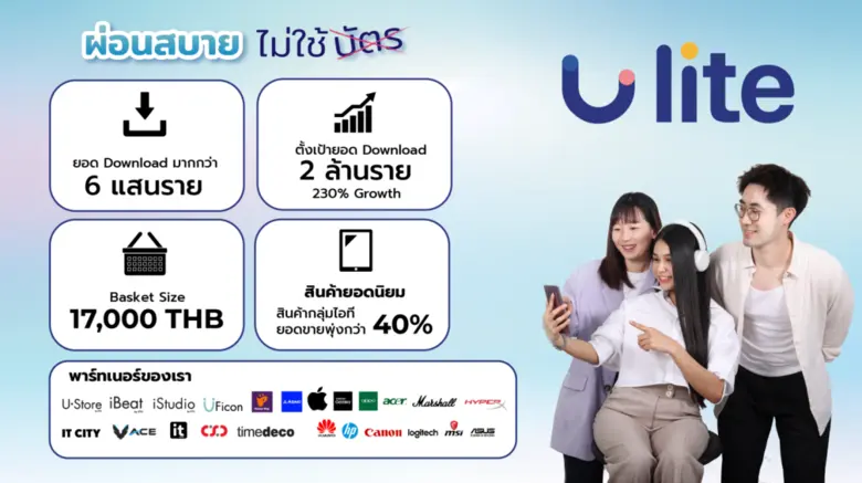 LIT ปลื้ม! บ.ย่อย "ยูไลท์ ดิจิตอล" สุดฮอต! แอป "Ulite" ซื้อก่อน ผ่อนทีหลัง ผลตอบรับดีเกินคาดเปิดฟังก์ชั่นใหม่เจาะวัยทำงาน หวังปี 66 ยอดผู้ใช้ทะลุ 2 ล้านราย