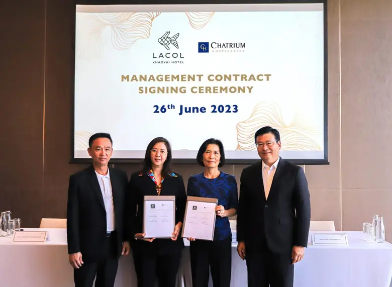 ชาเทรียม ฮอสพิทอลลิตี้ จับมือเซ็นต์สัญญาบริหาร ในนาม ลาโค่ เขาใหญ่-เอ ชาเทรียม คอลเลคชั่น กับบริษัทก่อเกียรติ เขาใหญ่ จำกัด พร้อมรุกตลาดทั้งไทยและต่างประเทศ
