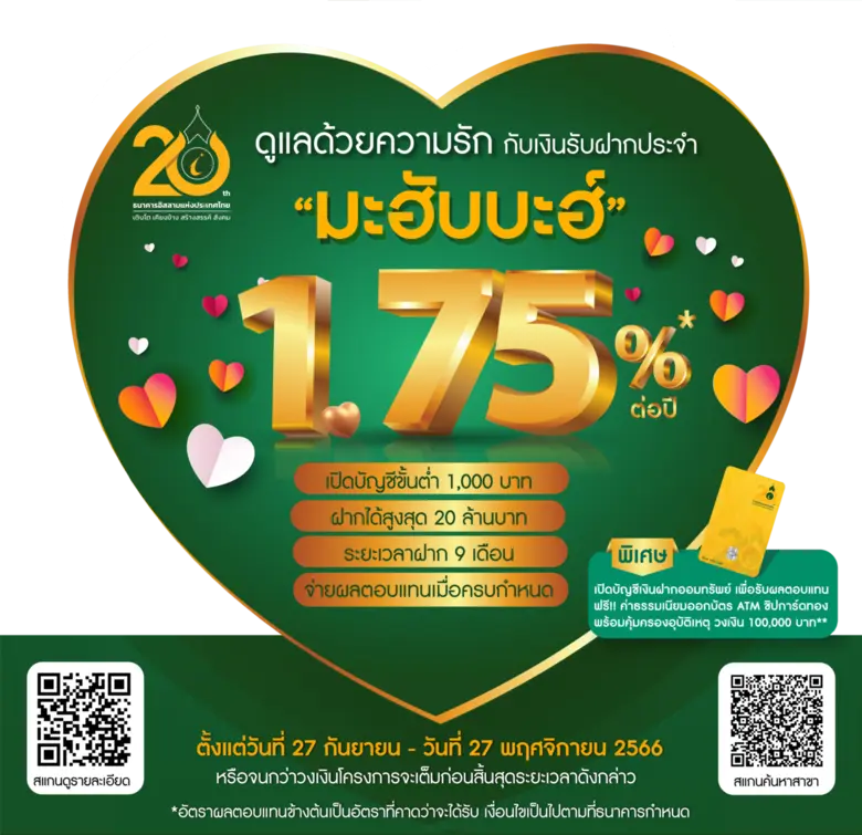 ดูแลด้วยความรัก…ไอแบงก์ เติมความรักให้ลูกค้า ออกเงินฝากประจำระยะสั้นสุดพิเศษ