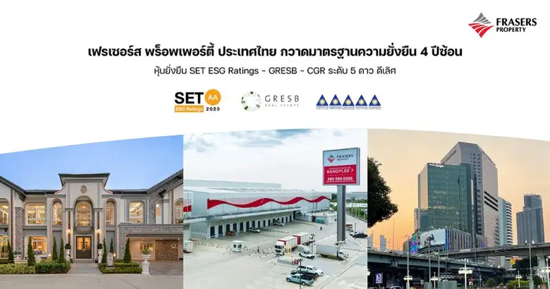 FPT ปลื้ม! กวาดมาตรฐานความยั่งยืนระดับประเทศและสากลต่อเนื่องเป็นปีที่ 4 รับการันตี "หุ้นยั่งยืน SET ESG Ratings - GRESB - CGR ระดับ 5 ดาว ดีเลิศ"