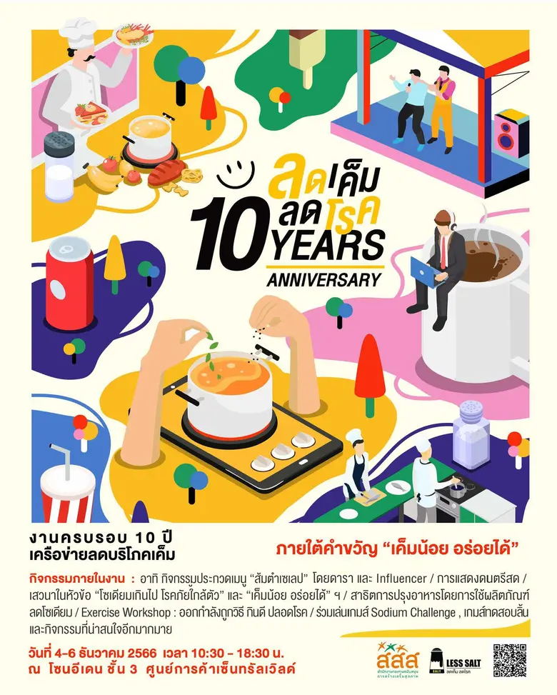 เค็มน้อย อร่อยได้ จริงหรือ? มาพิสูจน์กันที่งานครบรอบ 10 ปี เครือข่ายลดบริโภคเค็ม