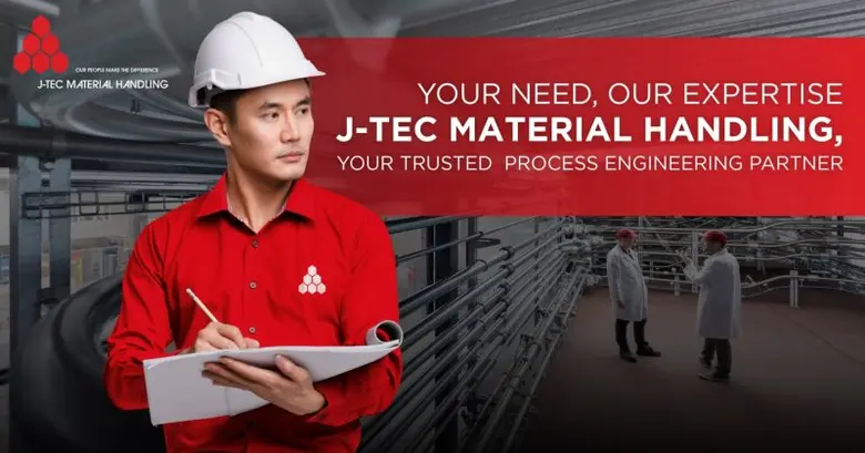 J-Tec Material Handling ผู้เชี่ยวชาญด้านวิศวกรรม มุ่งมั่น พัฒนา อุตสาหกรรมเคมีและอาหารในประเทศไทย พร้อมเพิ่มประสิทธิภาพในด้านความปลอดภัยและสิ่งแวดล้อม