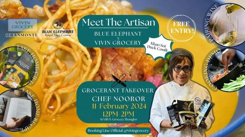 Blue Elephant Group and Vivin Grocery Present "Khao Soi Duck Confit" and Other Treats at the "Meet The Artisan" Event at Thonglor 13