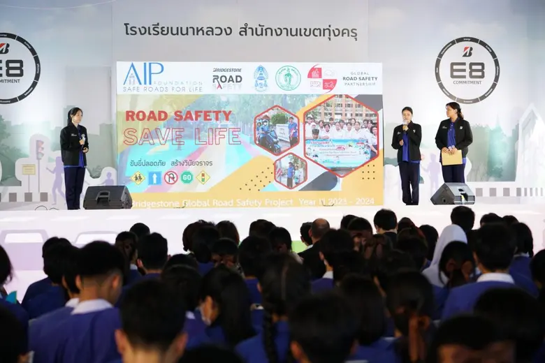 Bridgestone Joins Forces with Partners to Carry on "The 3rd Bridgestone Road Safety Program" and Conduct Road Modifications Handover