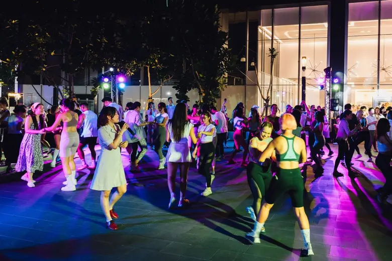 SHE RISES: Brew Yoga & Swing Dance Party. Celebrating Women's Strength, Body and Soul in Bangkok's Rooftop Garden at The PARQ.
