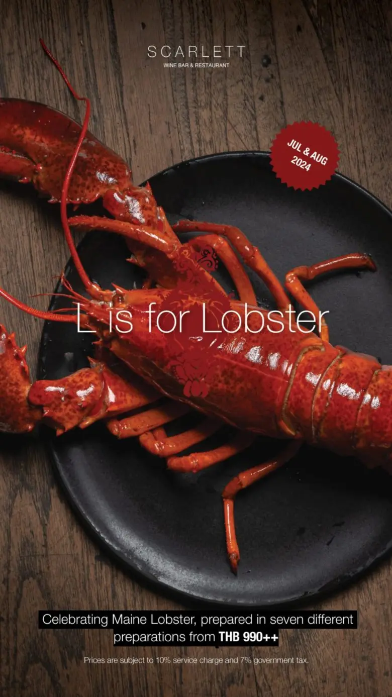 L is for Lobster at Scarlett Bangkok