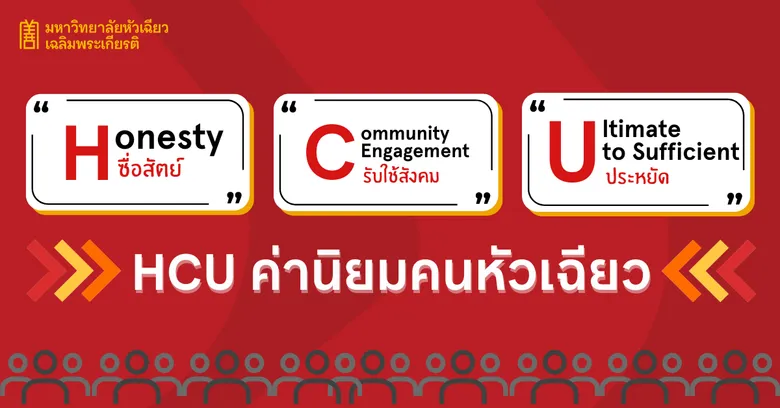 ค่านิยมองค์กรสู่เอกลักษณ์ที่โดดเด่น "มหาวิทยาลัยหัวเฉลิมพระเกียรติ"
