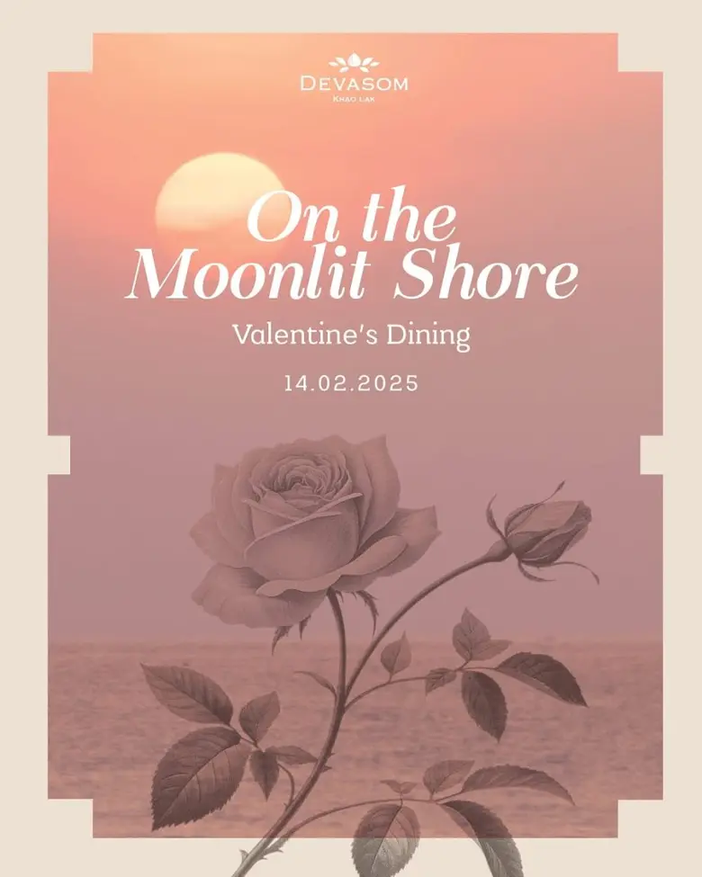 On the Moonlit Shore Valentine's Evening at Devasom Khao Lak