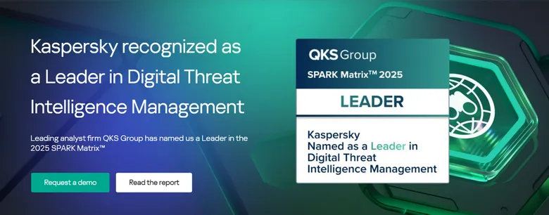 Kaspersky earns Leader spot in SPARK Matrix: Digital Threat Intelligence by QKS Group