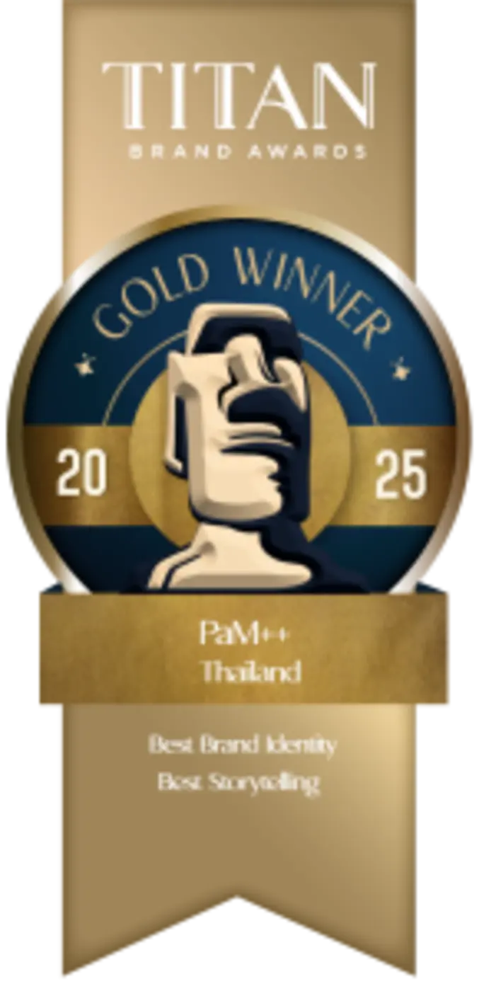 Pam Plus Plus ได้รับการยอมรับในระดับนานาชาติจาก 'TITAN Brand Awards 2025' ด้วยรางวัล Gold Award Best Brand Identity - ในสาขา Best Storytelling