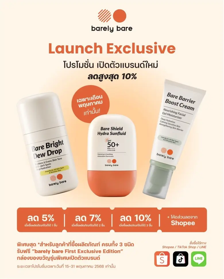 แบร์ลี่ แบร์ สกินแคร์ น้องใหม่ ตอบโจทย์ทุกปัญหาผิวของสาวเจน Y