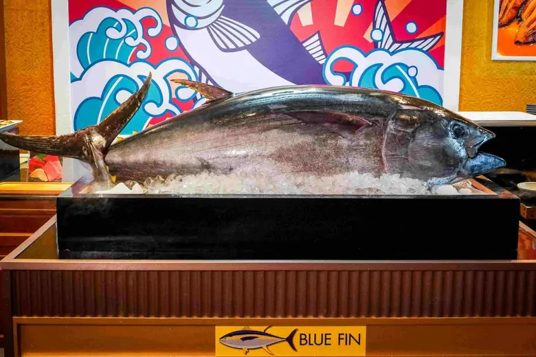 Bluefin Tuna Cutting Show at the Emerald Hotel