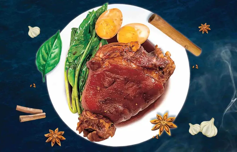"Soya Pork Knuckle Frozen Style" at the Emerald Coffee Shop
