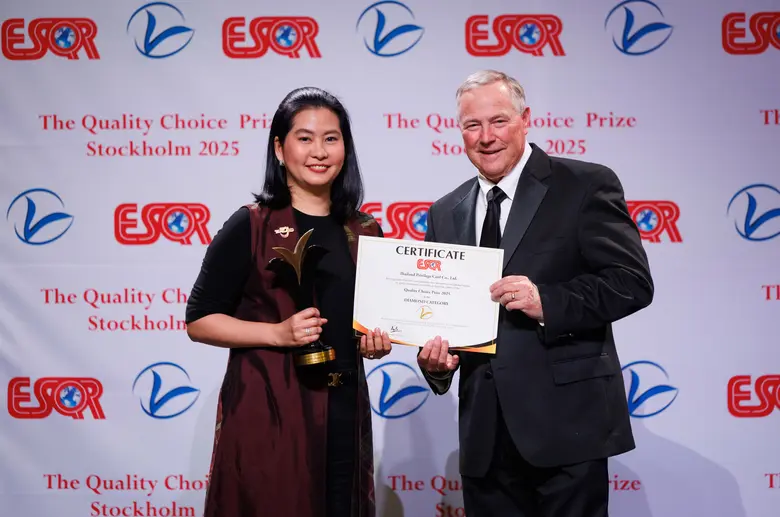 ไทยแลนด์ พริวิเลจ คาร์ด คว้ารางวัล ESQR's Quality Choice Prize 2025 ณ กรุงสตอกโฮล์ม ตอกย้ำความเป็นผู้นำด้านคุณภาพและการบริหารจัดการองค์กร ในระดับโลก